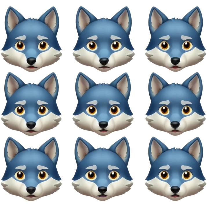 Anime Wolf facial expressions  emoji