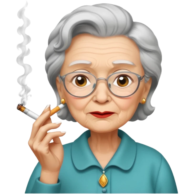 Grandma smoking emoji