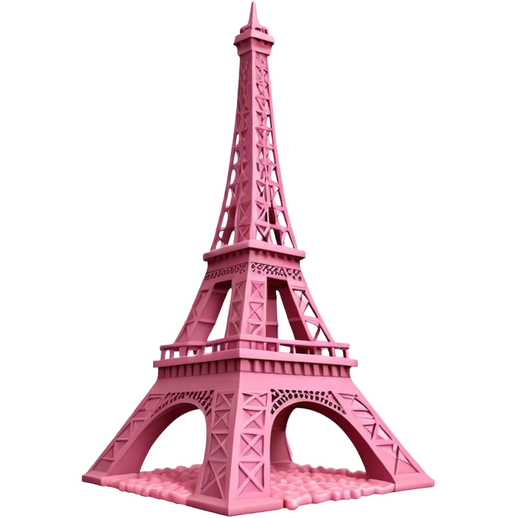 ABSTRACT eiffel tower SCULPTURE made of SPAM MEAT  emoji