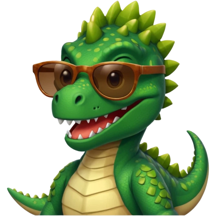 dinosaur wearing sunglasses emoji