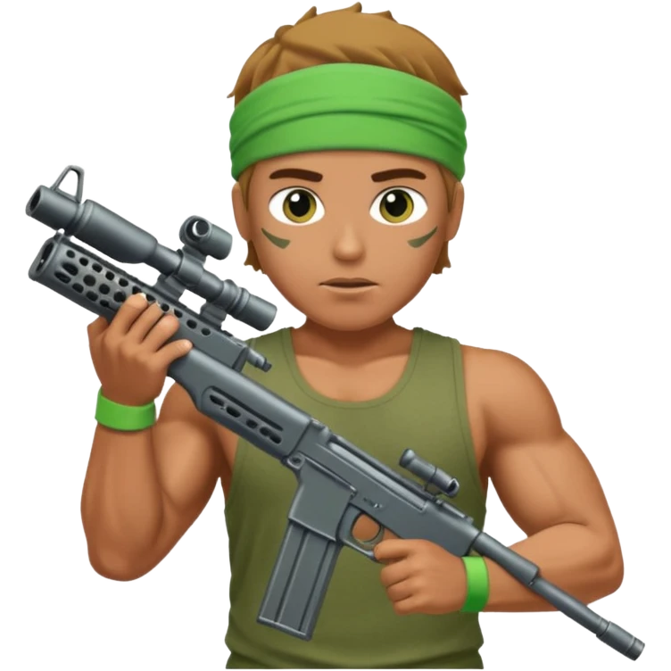 Rambo shooting emoji