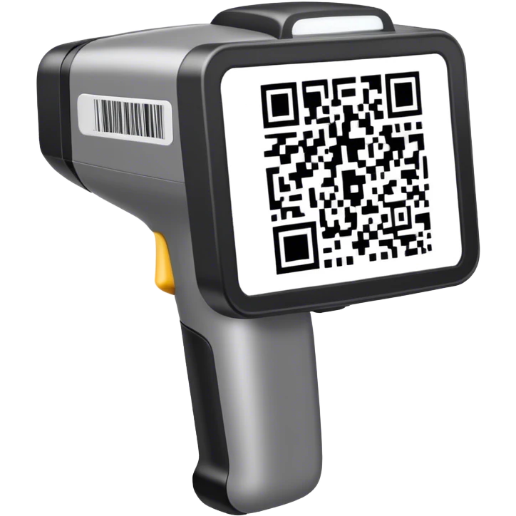 simple barcode reader reading a qr emoji
