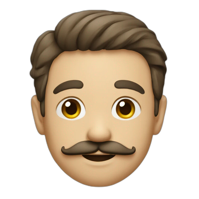 Homme avec une moustache carré  emoji