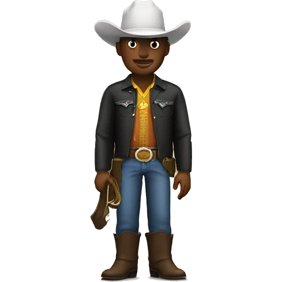 Black cowboy next to white cowboy emoji