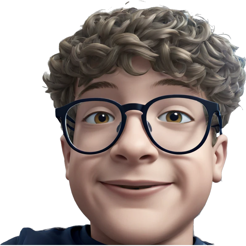 smiling boy with glasses emoji