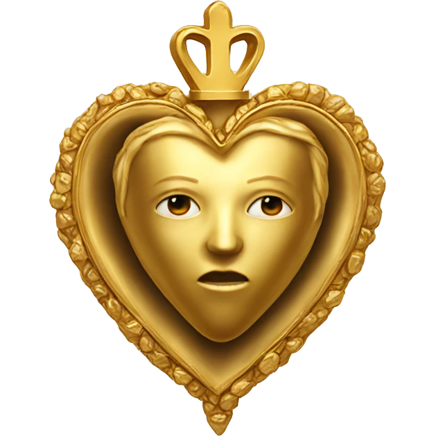 gold sacred heart emoji