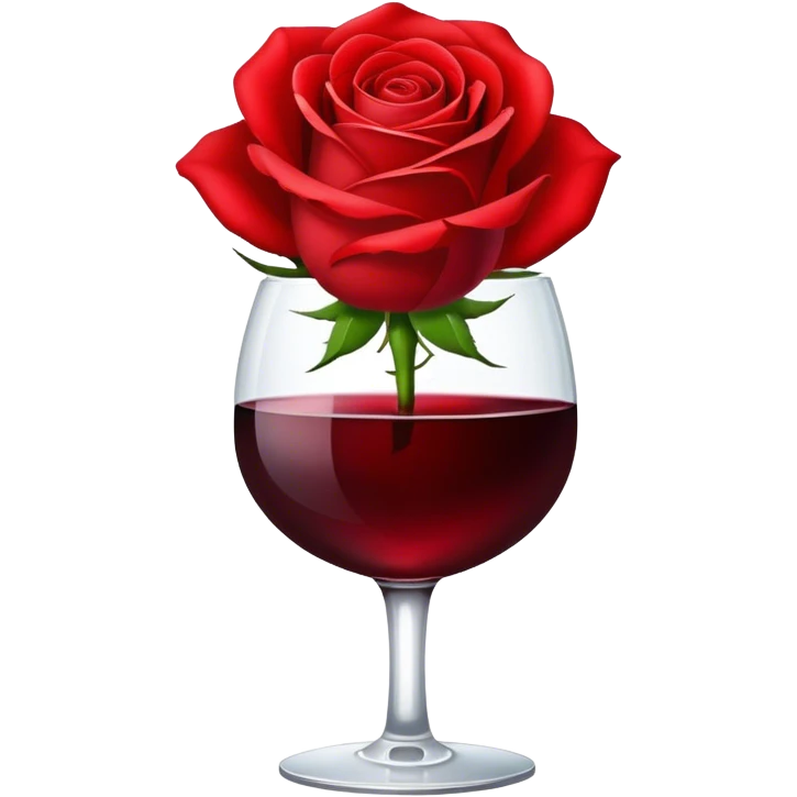 Rose with wine emoji