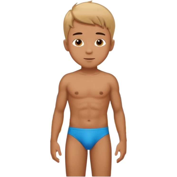 boy in speedo on beach emoji