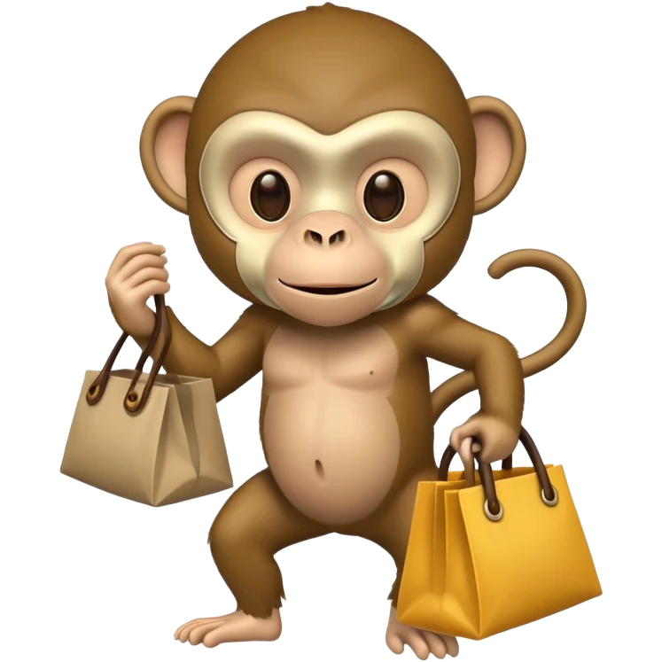 monkey wearing a mask and carrying a bag of loot emoji