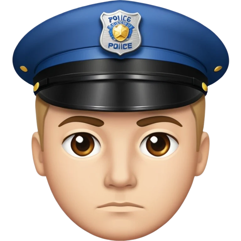 Police, only face emoji