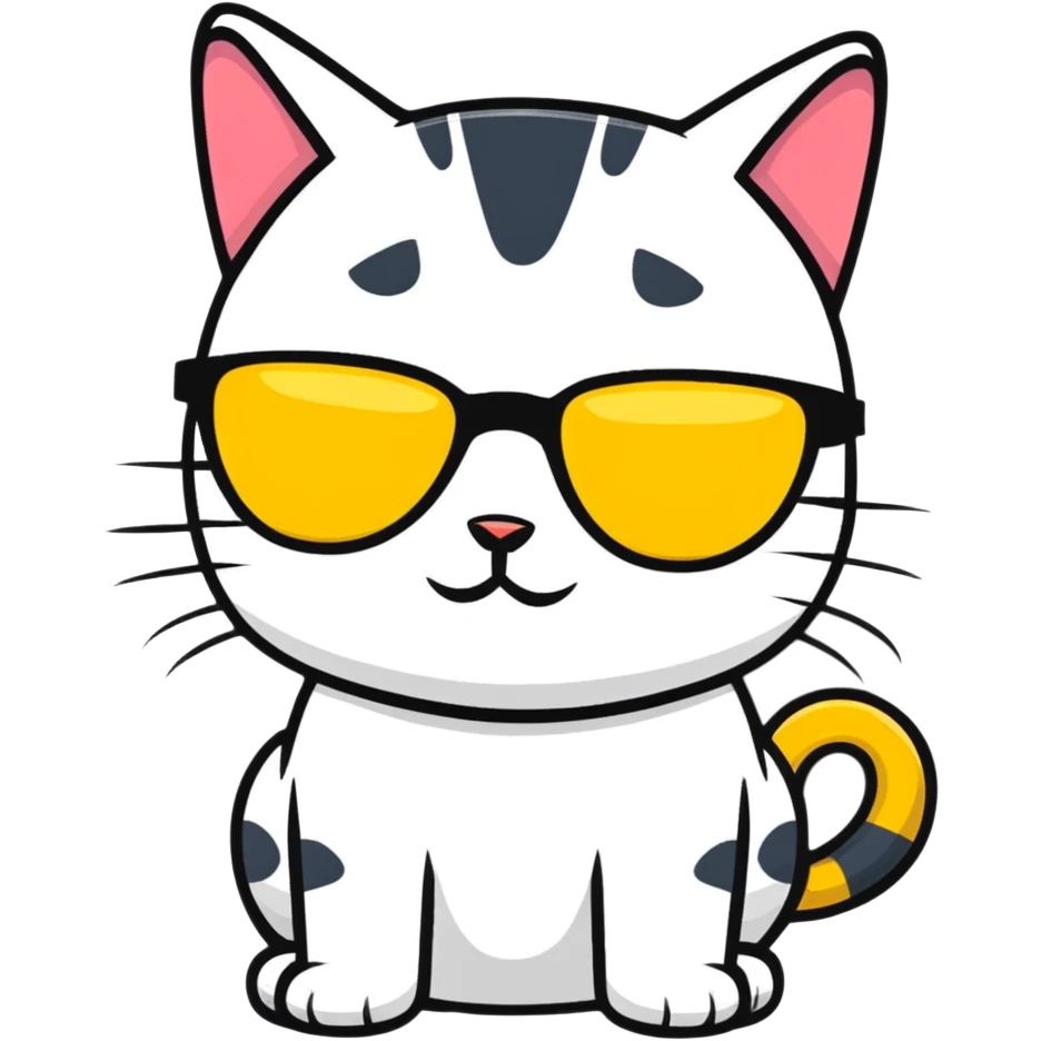 Cat with sunglasses emoji