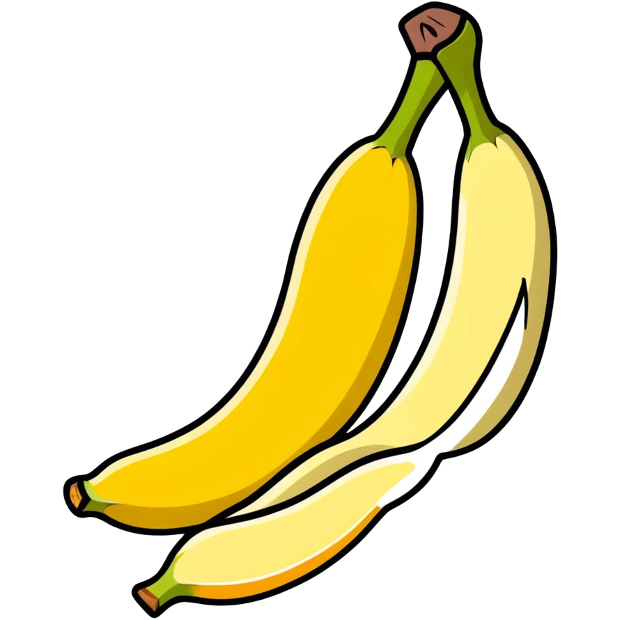 peeled banana with yellow flesh exposed emoji