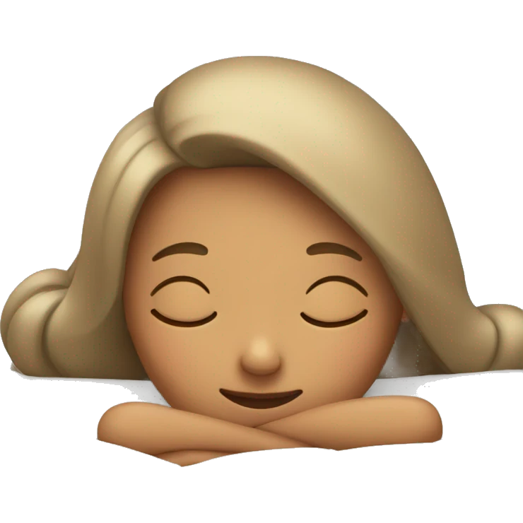 A girl sleeping in bed emoji