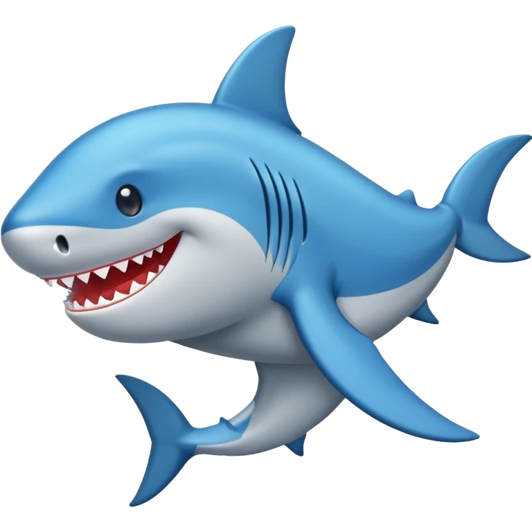 Un tiburón con zapatos azules  emoji