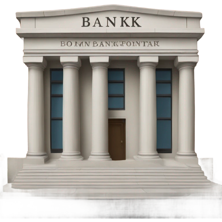 the bank with the inscription bank emoji