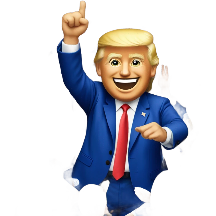 Donald Trump cheering Leicester football club victory  emoji