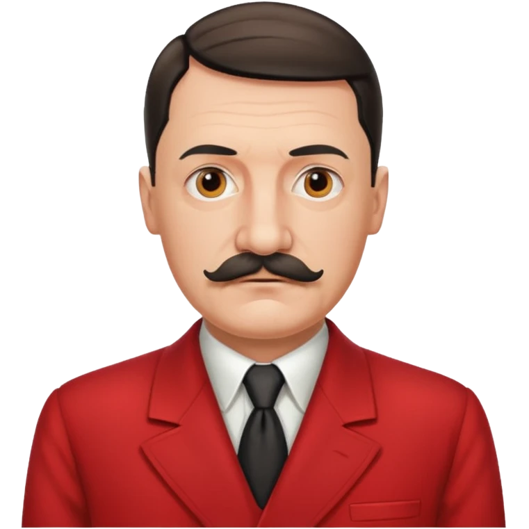 hitler with mustache and red suit emoji
