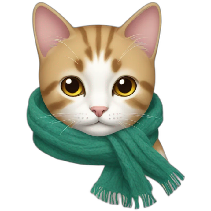 A cat with scarf emoji