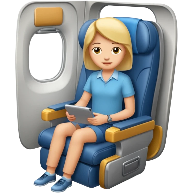 passanger in plane seat emoji