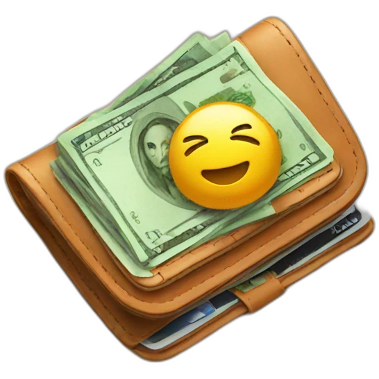 wallet with money emoji