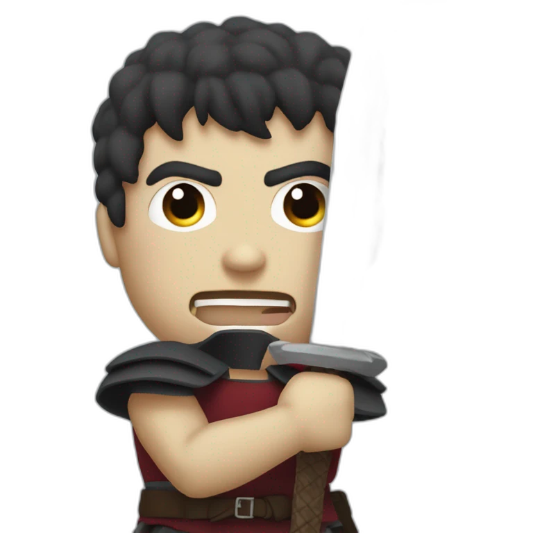 angry berserk guts with large claymore without guard emoji