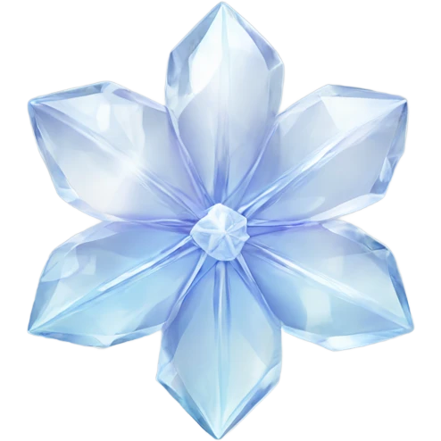 Clear flower crystal emoji