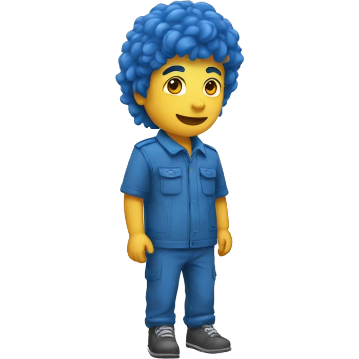 Caminhão azul emoji