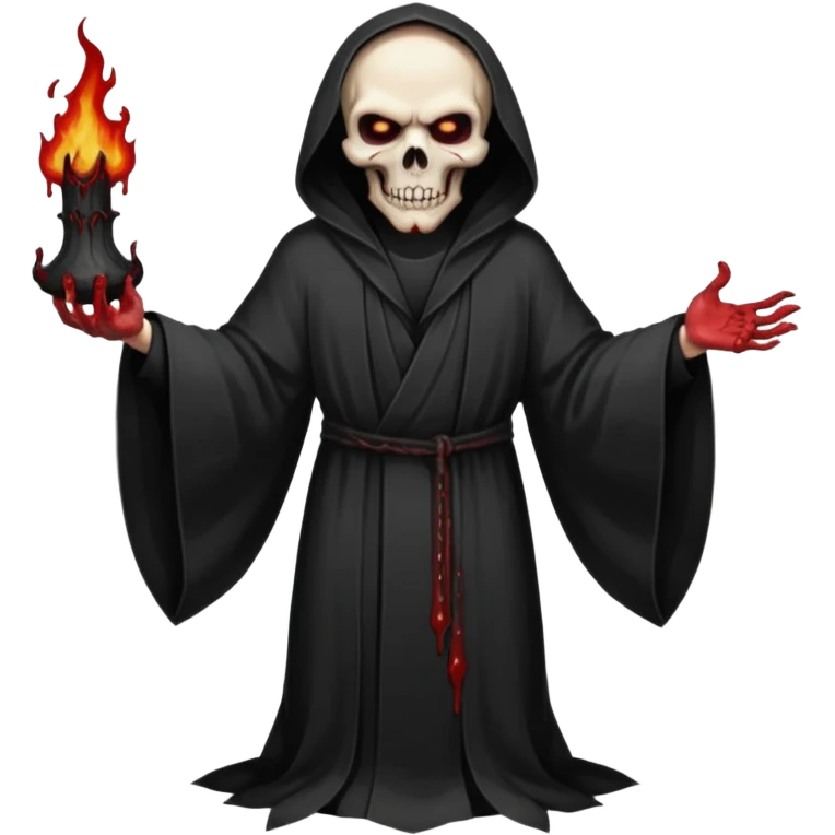 A preacher who's actually a demon.... but Noone knows it yet, in the style of your bleeding skull art. Dark gritty and menacing art style. full body emoji
