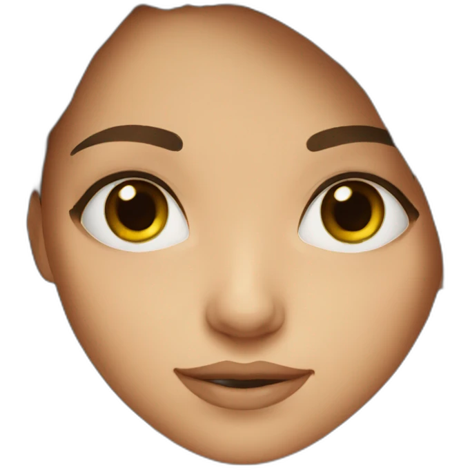 Brown hair eyes Girl emoji