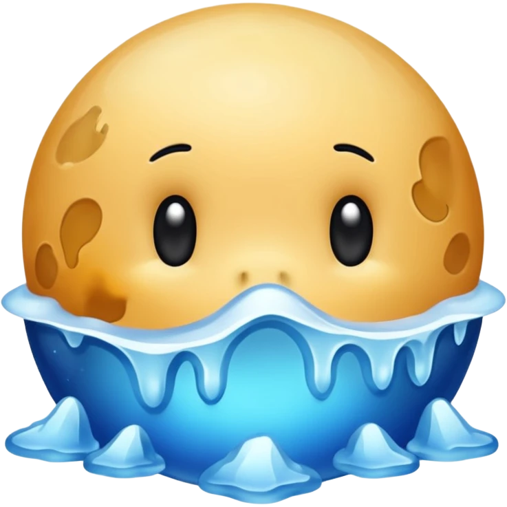 Pluto but in a blue color emoji