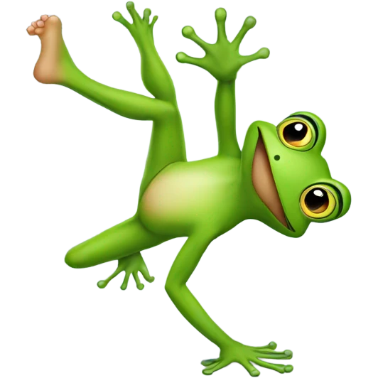 Frog doing a handstand emoji