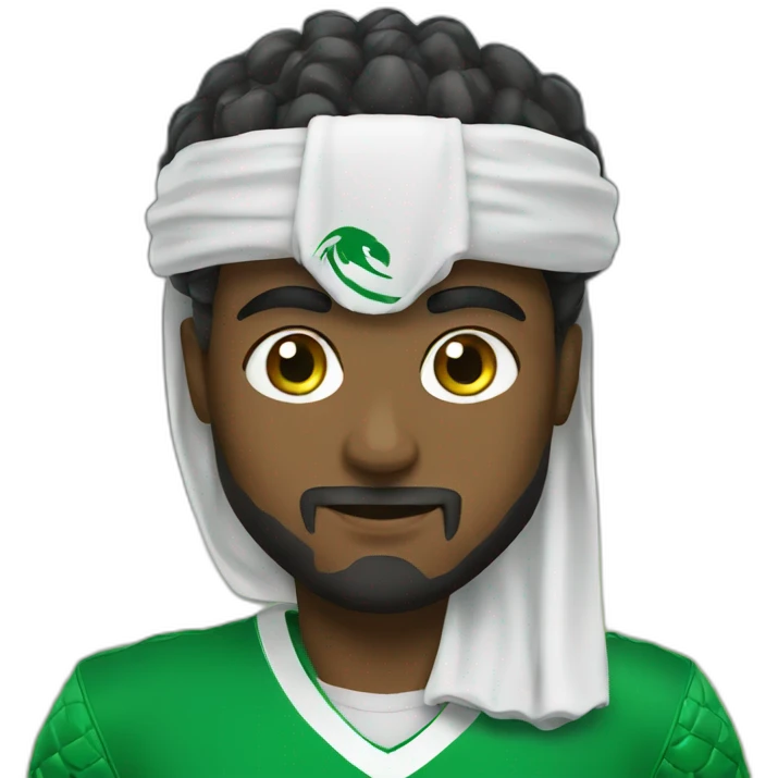 Saudi football player emoji
