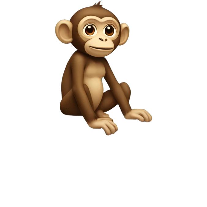 Monkey on car emoji