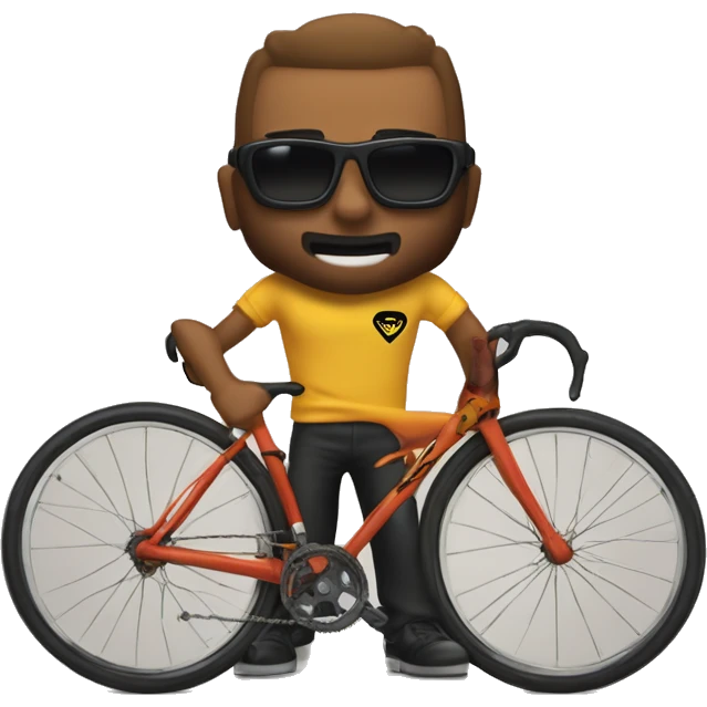 Haz un emocionante con una gorrin bros de pantera y unas gafas de ciclista emoji