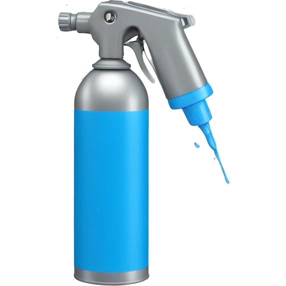 spray can color  blue with a regular small spray nozzle emoji