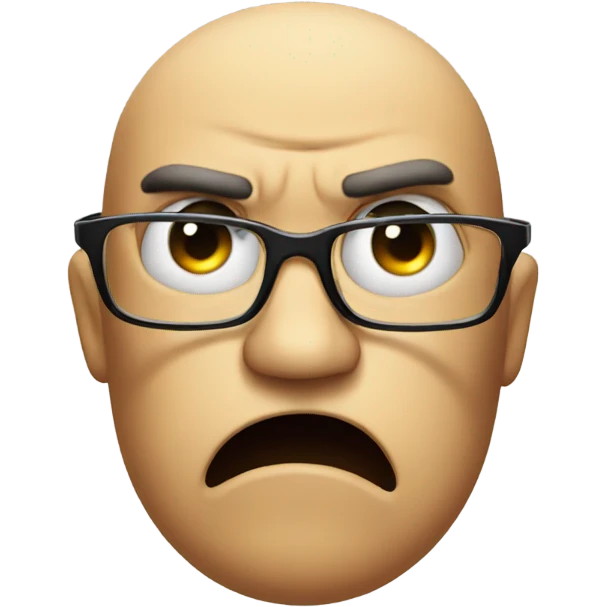 Angry face with glasses  emoji