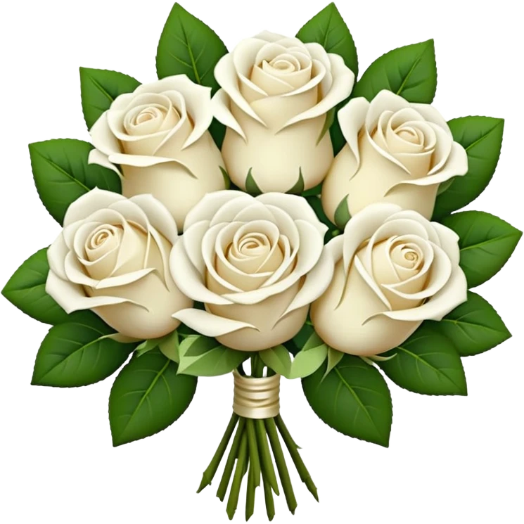 bouquet of white roses emoji