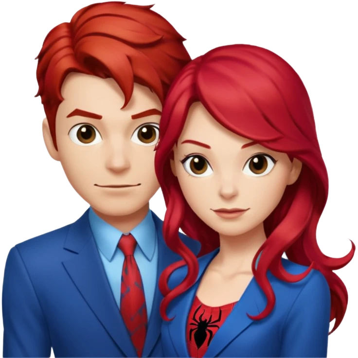 Spiderman and mariejane emoji