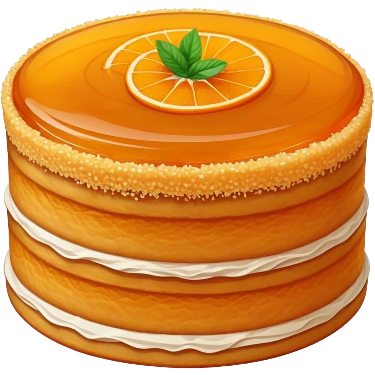 arabic orange colored kunafa from side angle emoji