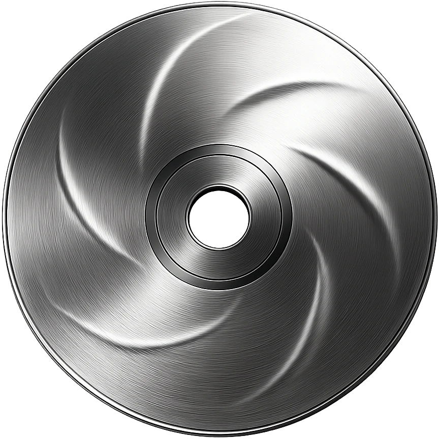 A minimalist CD disc with abstract pattern, glowing effect, pink color emoji