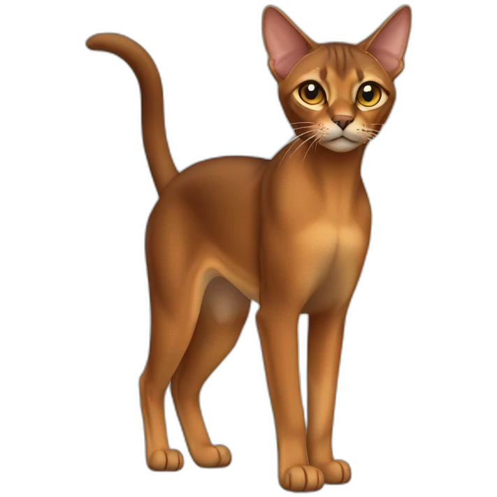 Abyssinian Cat Full Body emoji