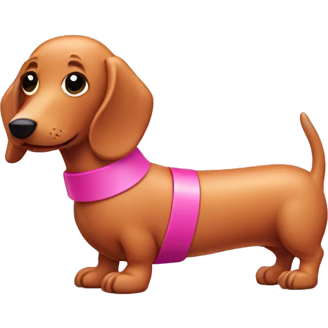 Pink sausage dog emoji