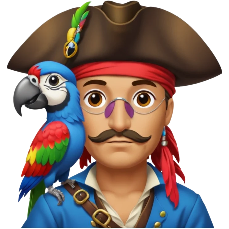 pirate and parrot emoji