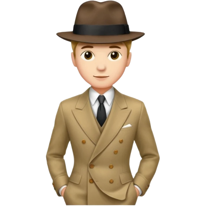 A person wearing a 1940s suit emoji