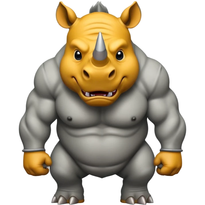 angry rhinoceros emoji