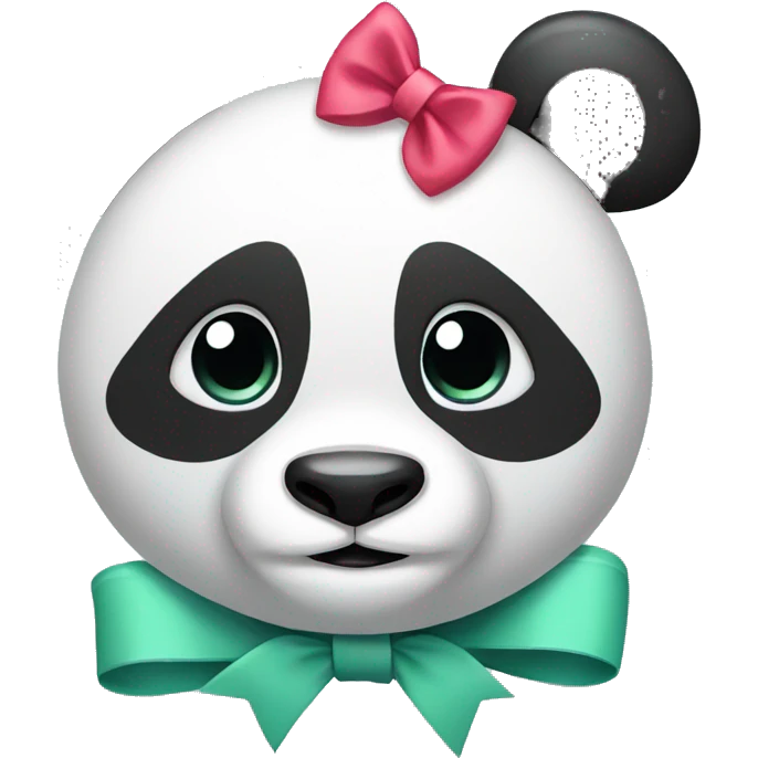 Panda bear with bow emoji