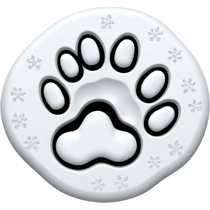 simple white Cat footprint emoji