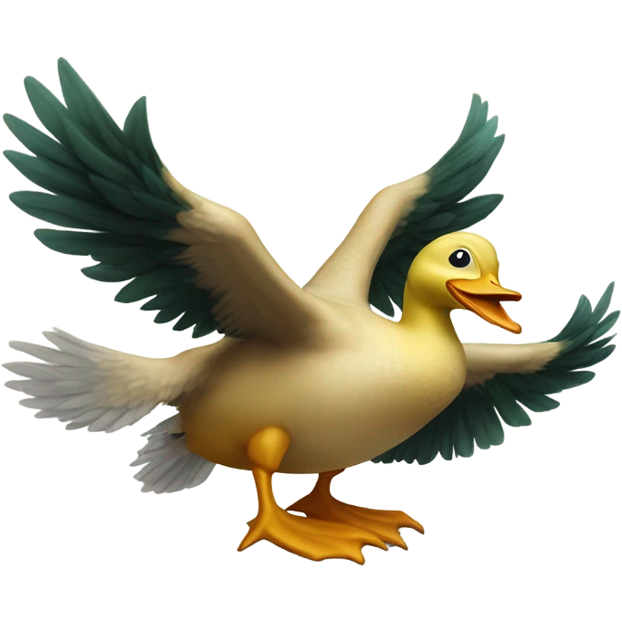 Duck and alien fighting to the death emoji