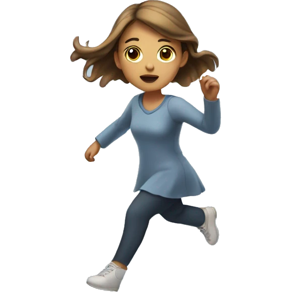 Girl teleporting emoji