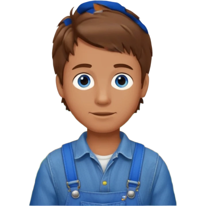 CREATE ME A NICE FARMER BOY BROWN HAIR TANNED SKIN AND BLUE EYES emoji